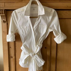 Off-white sash wrapped safari shirt